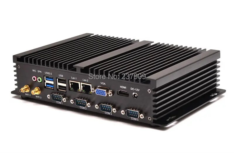mini itx case fanless pc desktop pc server linux C1037U 2G