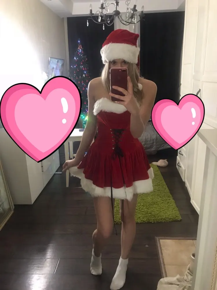 Cosplay&ware Plus Size Christmas Costume Women Red Sexy Dress Adult Female Fancy Cosplay Hat -Cosplayware Store