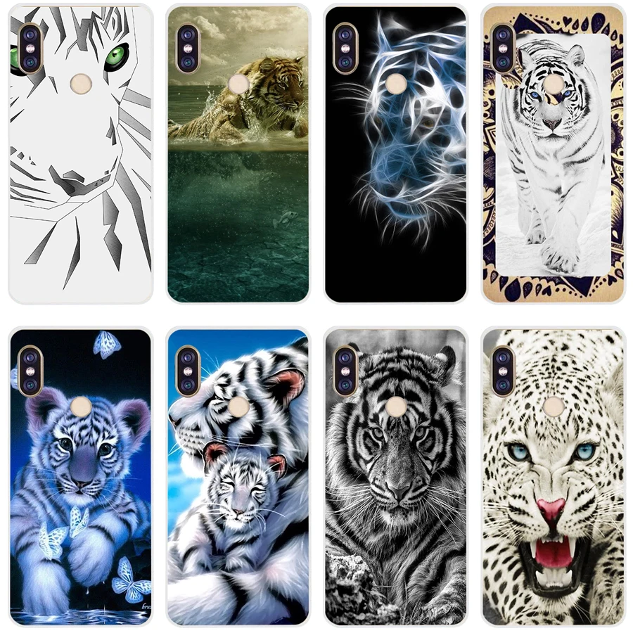 59H Tiger's Soul Soft Silicone Tpu Cover phone Case for xiaomi redmi 6 pro 5 plus note 4 4x mi 8 | Мобильные телефоны и