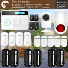 Chuangkesafe eTIGER GSM/PSTN Охранной Охранная Система Для Дома/Офиса Wi-Fi Сетевая Камера + ИК-Луч Motion Detector 100 М