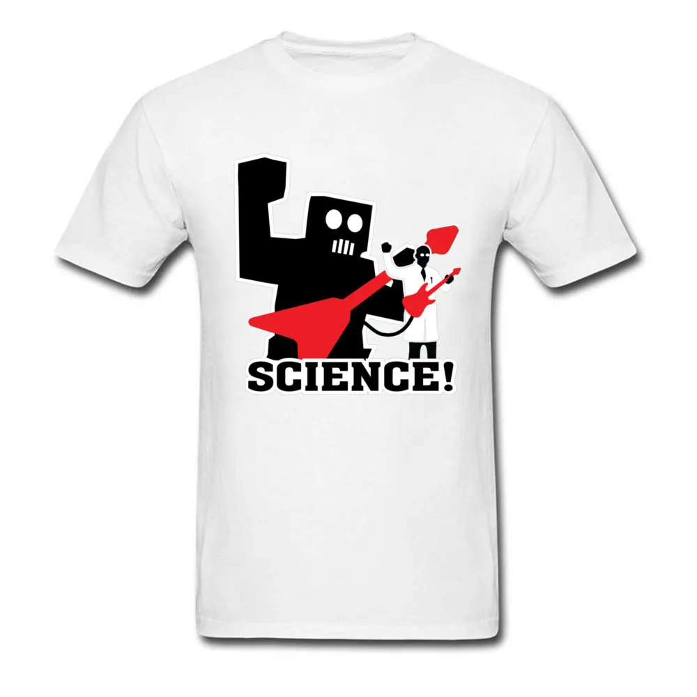 2018 Hot Sale Rock Robot Science 14361 Tshirts Father Day Round Collar 100% Cotton Tops Shirt for Male T Shirts Personalized Rock Robot Science 14361 white
