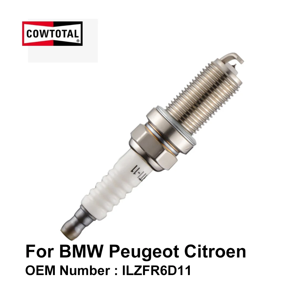 

COWTOTAL Platinum Spark Plug for BMW 1 3 5 Series X1 X3 X5 Peugeot 406 407 607 Citroen C5 OE ILZFR6D11 ( Pack of 6 )