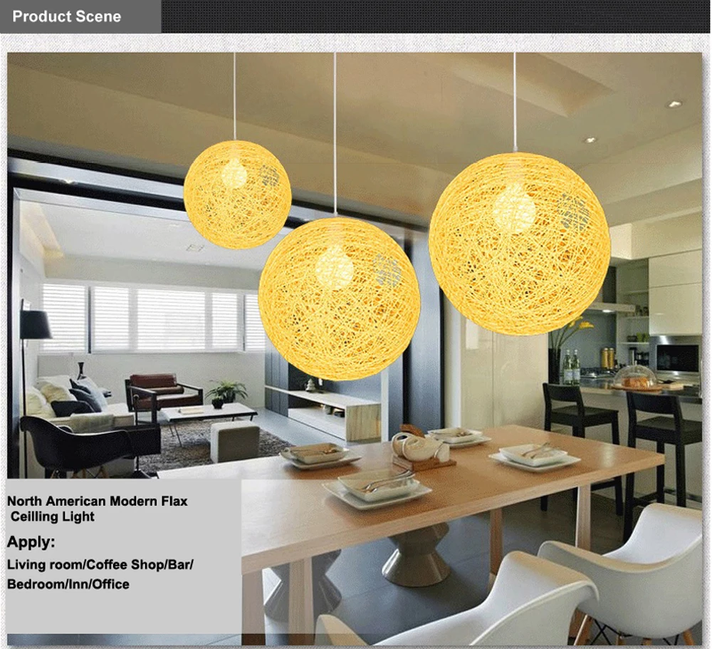 GO OCEAN Pendant Lights E27 Pendant Lamp Colorful Wood Rattan Parlor Light Fixtures For Restaurants Living Room Lighting (18)