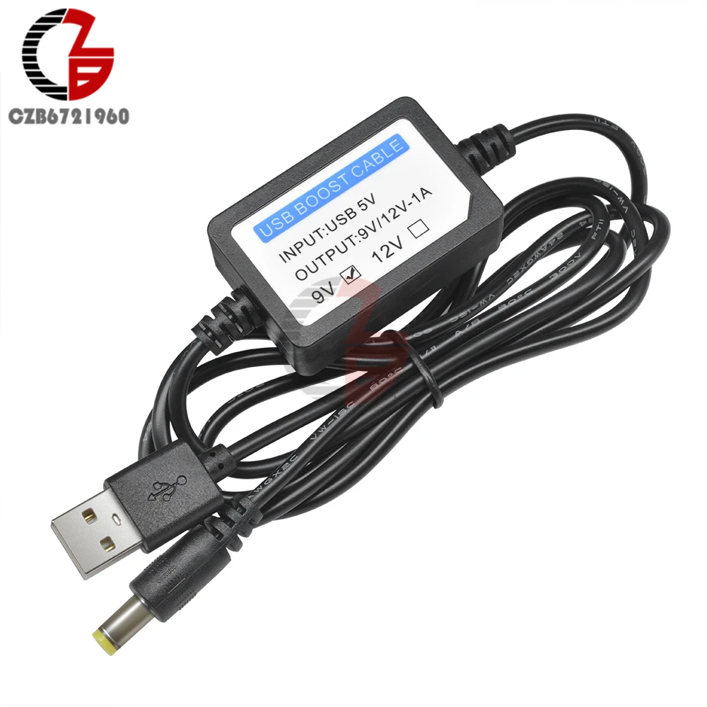 USB кабель 5 В 9 12 1 А повышающий удлинитель адаптер питания постоянного тока 5x2 мм
