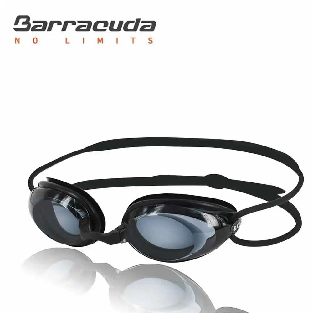 Barracuda Dr.B Myopia Swimming Goggles Anti-Fog Silicone Seals UV Protection For Adults Men Women 2195 Black barracuda kona81 swimming goggles anti fog uv protection for adults women men 32720 eyewear