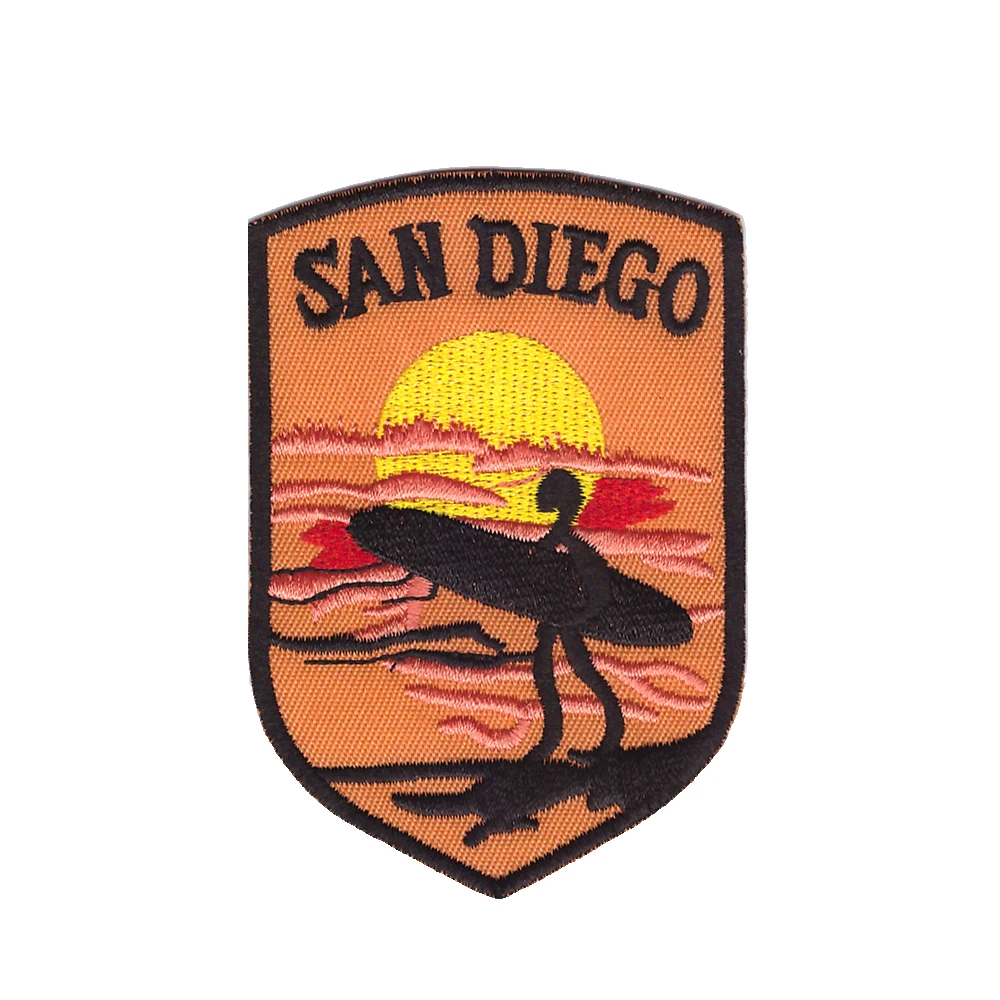 Custom Embroidered Patches San Diego San Diego Vintage San Diego Logos Badge Emblem