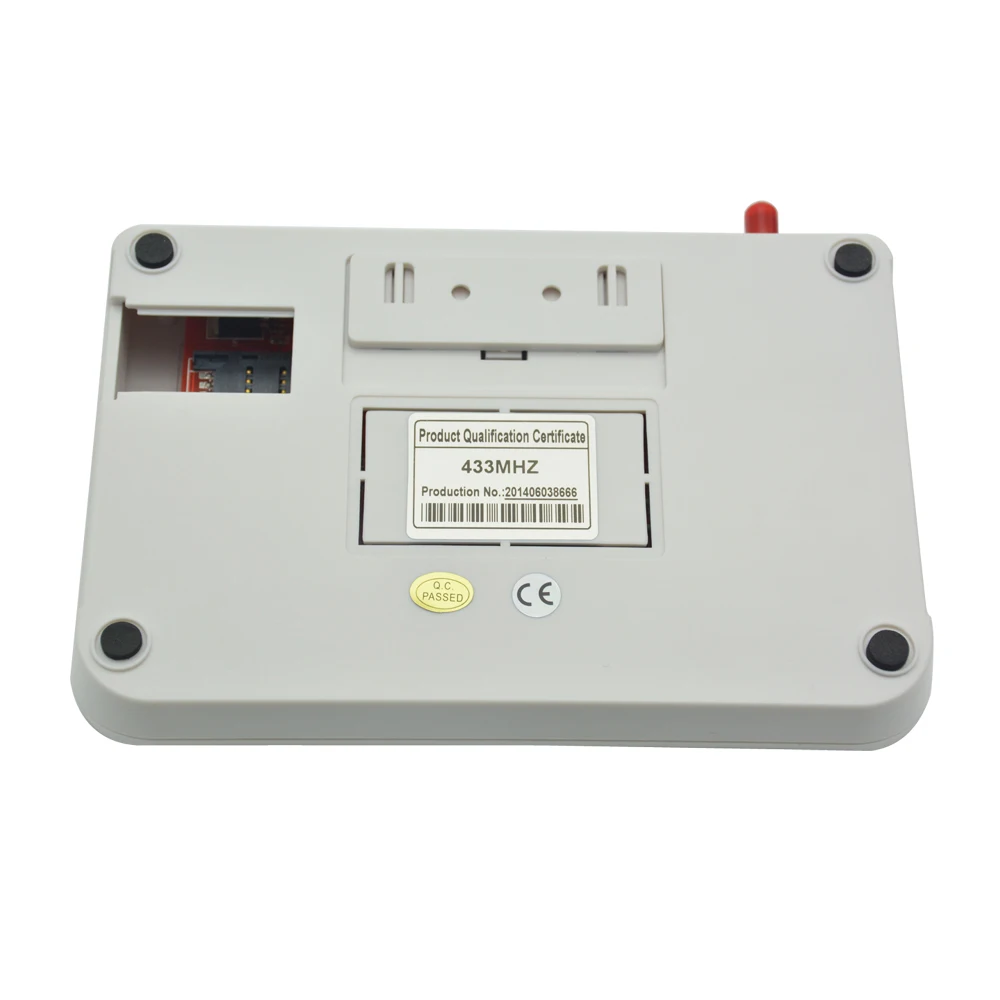 Pantalla LCD 433 MHz sistema de alarma inalámbrico SMS GSM PSTN doble red de seguridad para el hogar PIR Sensor de movimiento puerta Detector abierto humo