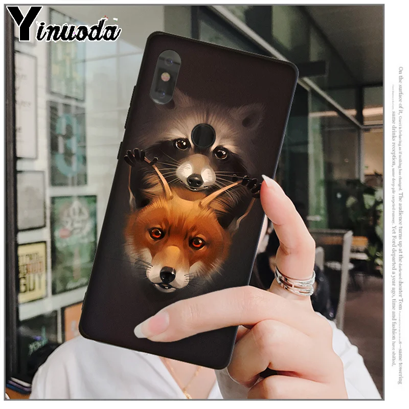 Yinuoda животное енот лиса ТПУ Мягкий силиконовый чехол для телефона чехол для красного mi 5 plus Note 5 Xuiao mi 8 8SE 6 mi X 2 2S Чехол для мобильного телефона s - Цвет: A3