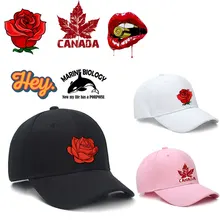 Мультфильм шаблон Роза растение женщин/мужчин сплошной изогнутый солнцезащитный козырек модный Харадзюку стиль шляпа A19481