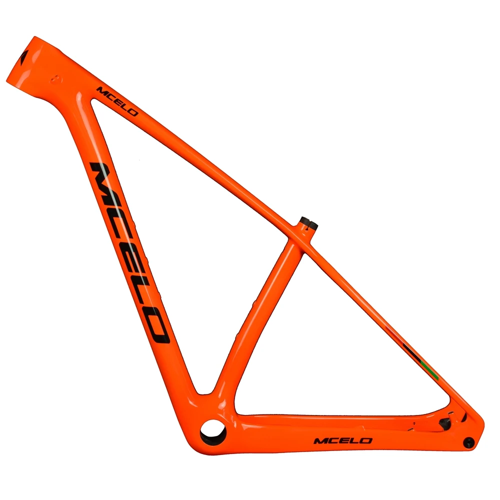 

2018 MCELO Orange carbon mtb frame matte 29er mtb carbon frame 29 carbon mountain bike frame 148*12mm thru axle bicycle frame