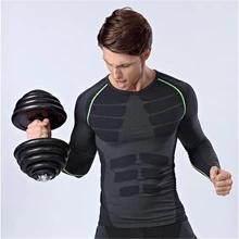Продажи нового Фитнес Брюки футболка костюм высокие эластичные комфорт для мужчин профессиональной комплексное обучение фитнес быстрого высыхания