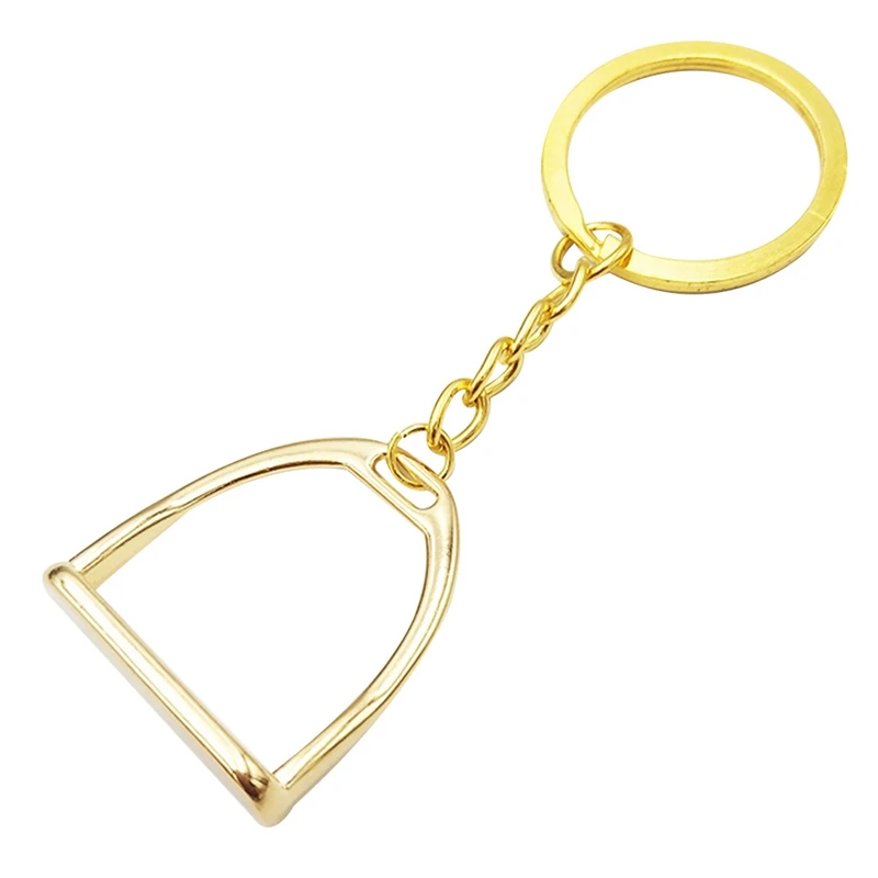 

Simple Elegant Design Western Stirrup Keychain Key Ring Hanger Tool for Men Women Bag Decoration Equestrian Equine Horse Theme