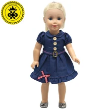 American Girl Doll Clothes Handmade Suspender Cowboy Dot 3 Style Skirt For 18 inches American Girl