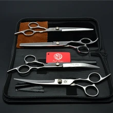 4 шт. костюм 6 дюймов 17,5 см Профессиональные Парикмахерские ножницы+ истончение ножницы+ вверх и вниз изогнутые ножницы Z3001