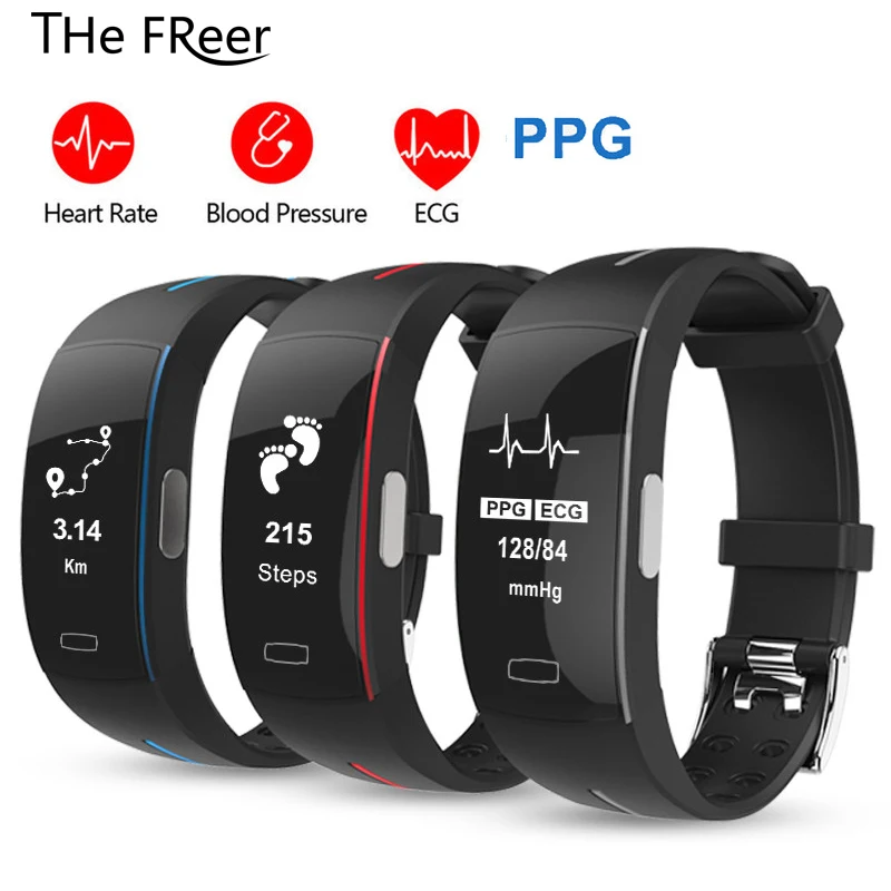 

P3 Smart Band ECG+PPG Blood Pressure Heart rate Monitor Pedometer Sports Fitness Bracelet for IOS Android IP67 waterproof