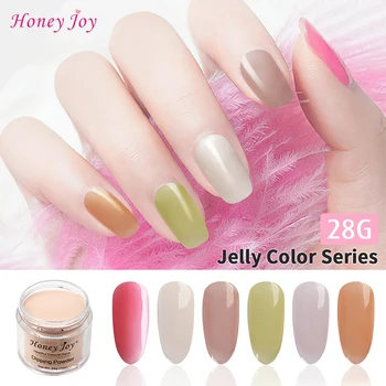

28g/Box Jelly Colors Dip Powder Nails Dipping Nails Long-lasting Nails No UV Light Needed Pink, Yellow, Nude Colors