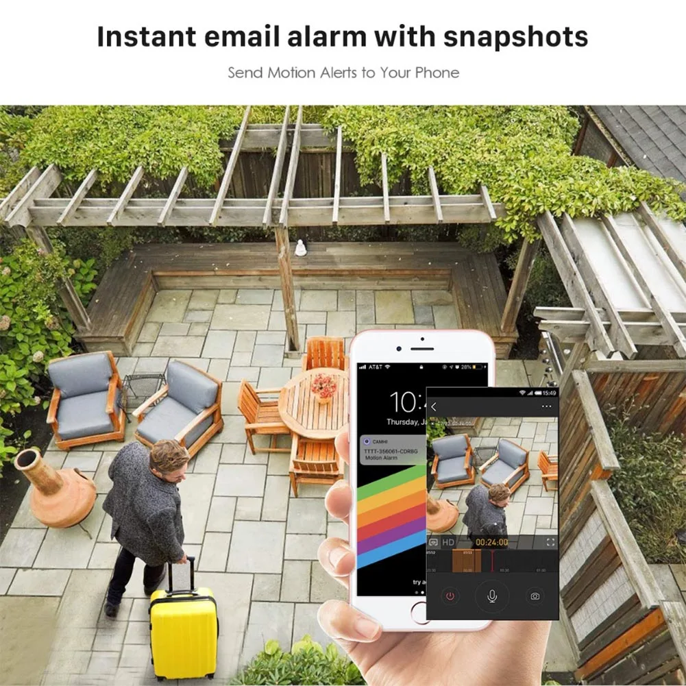 

IP Camera 2MP 1080P 5X Optical Zoom Wifi PTZ Waterproof Motion Detection Night Vision for Home JFlyer