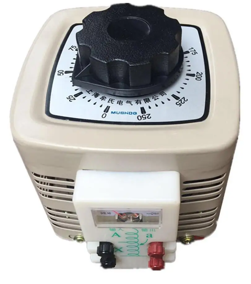 All copper 2-0.5KVA voltage changer 500 W input 220V output 0250V single-phase adjustable transformer