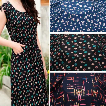 

viscose fabric soft comfortable Printed pajamas dress blouse material viscose reactive printing cloth fabrics