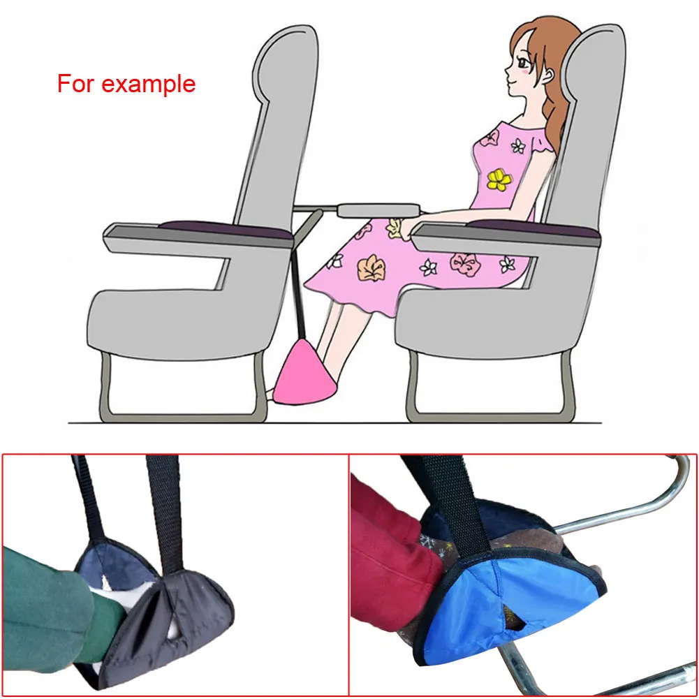 Portable Lightweight Airplane Travel Hanging Footrest Foot Rest Hangmat