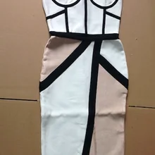 Новинка, Новое поступление высокое качество, белый, телесный и черный цвет заблокирован ремни Бандажное платье для вечеринок платье; ; платье+ пиджак