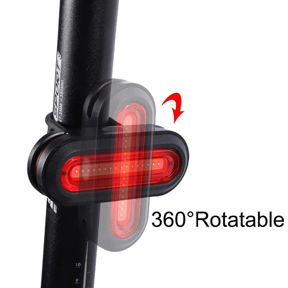 West biking велосипедные фары 360 градусов вращающийся 180 люмен задний фонарь для велосипеда задний фонарь Usb фонарь для горного велосипеда велосипедный фонарь