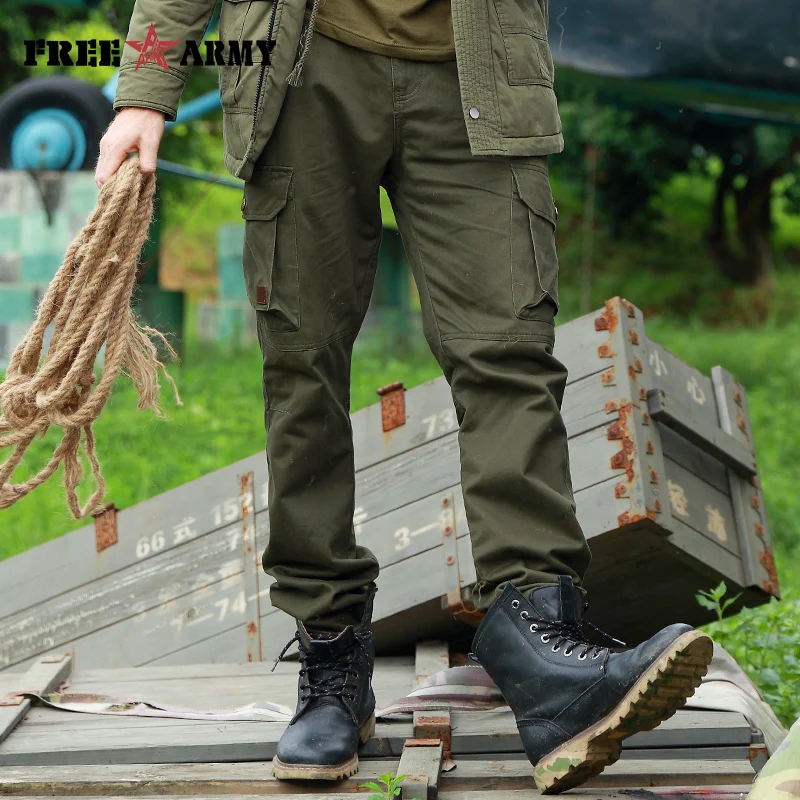  Autumn Brand Men Fashion Military Cargo Pants Multi-pockets Baggy Men Pants Casual Trousers Overall