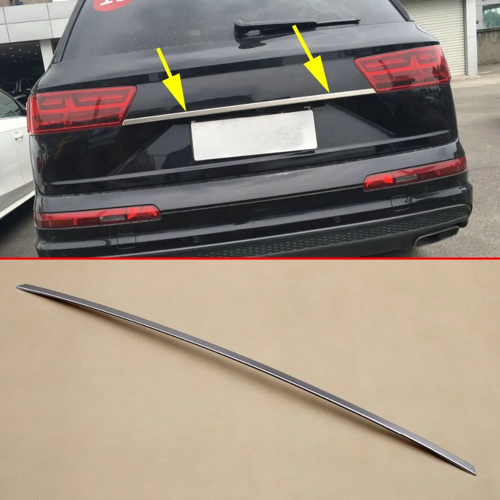 Rear Trunk Strip For Audi Q7 2016 2017 2018 Stainless Steel Accessories