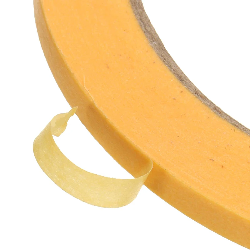 6mm/10mm/12mm/18mm/50mm Yellow Tape Adhesive Insulation Mylar Tape Masking Paint Spray Paper Tape 50M