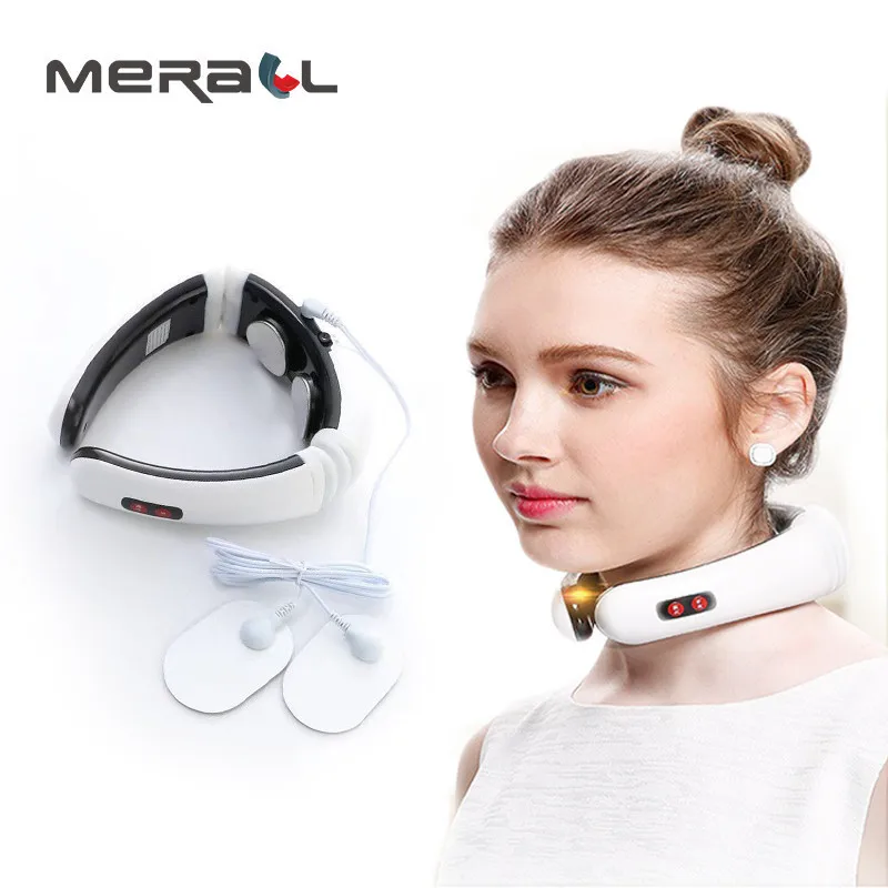 3D Smart Electric Neck Massage Vertebra Shock Pulse Physiotherapy Multi Function