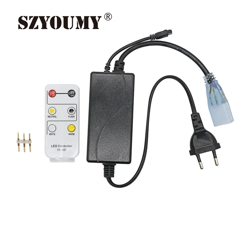 Светодиодная лента от szyoumy Управление AC110V AC230V usb-проводом, 6 кнопок, 220 V белый Диммируемый светодиодный Управление; Высокая Напряжение дистанционного Управление;