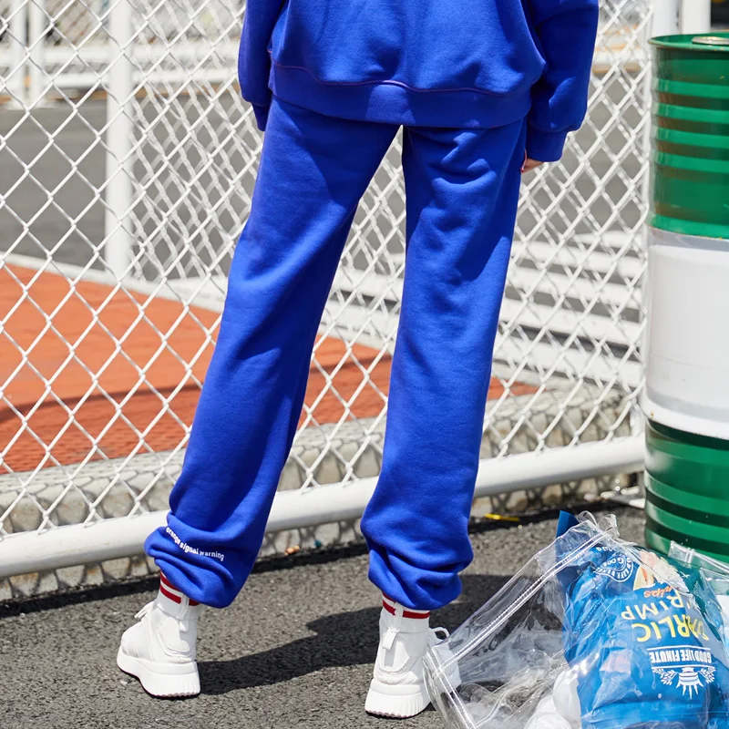 UNIFREE 2018 Korean pure color waist loose simple decals long style casual temperament casual trousers UDY183P023 Pants