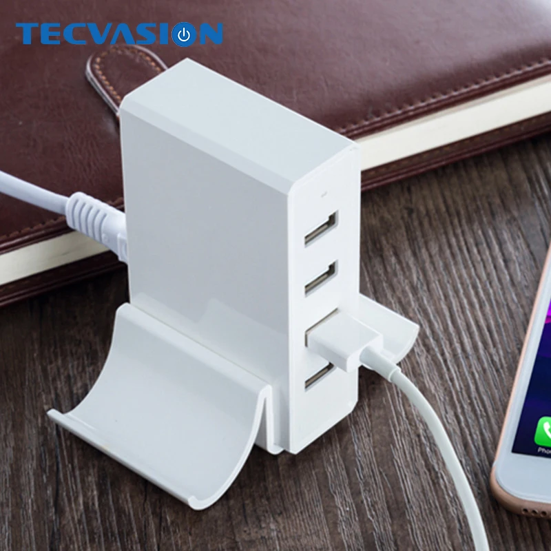 USB зарядное устройство для гаджетов 4-портовый концентратор 5 в 3 1 А Настольная