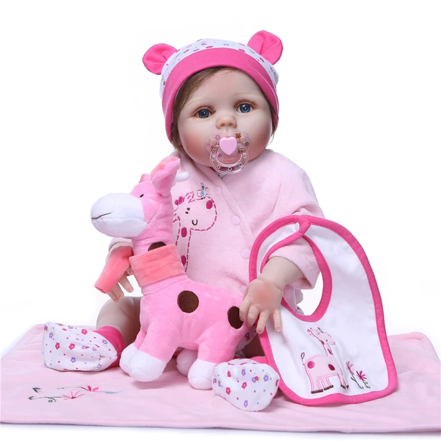 Compra online de Npk 55cm bebê reborn realista, recém-nascido, silicone,  vinil, renascimento, boneca artesanal, presente, bonecas reborn