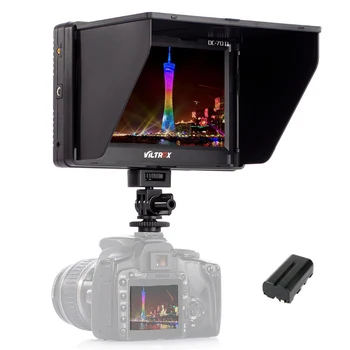 

Viltrox 7'' DC-70II Clip-on TFT HD LCD 4K Camera Video Monitor Display HDMI AV Input for Canon Nikon DSLR BMPCC + Free battery