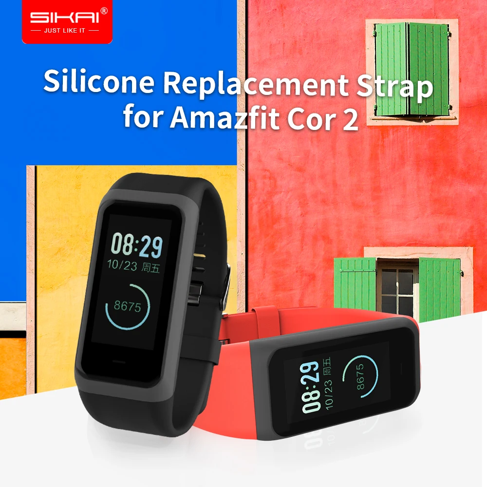 Силиконовый сменный ремешок SIKAI для Amazfit Cor 2 на запястье Браслет Midong Xiaomi Huami |
