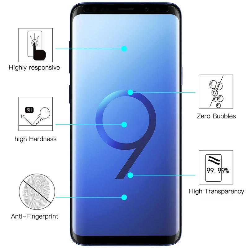 For-Samsung-Galaxy-S9-S9-Plus-Screen-Protector-Full-Cover-Protection-Tempered-Glass-Black-3D-Full