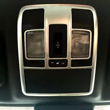 

Chrome Matte Car Interior Front + Rear Reading Light Lamp Shade Cover Trim Decoration Auto Part For Mazda CX-4 CX4 2pcs