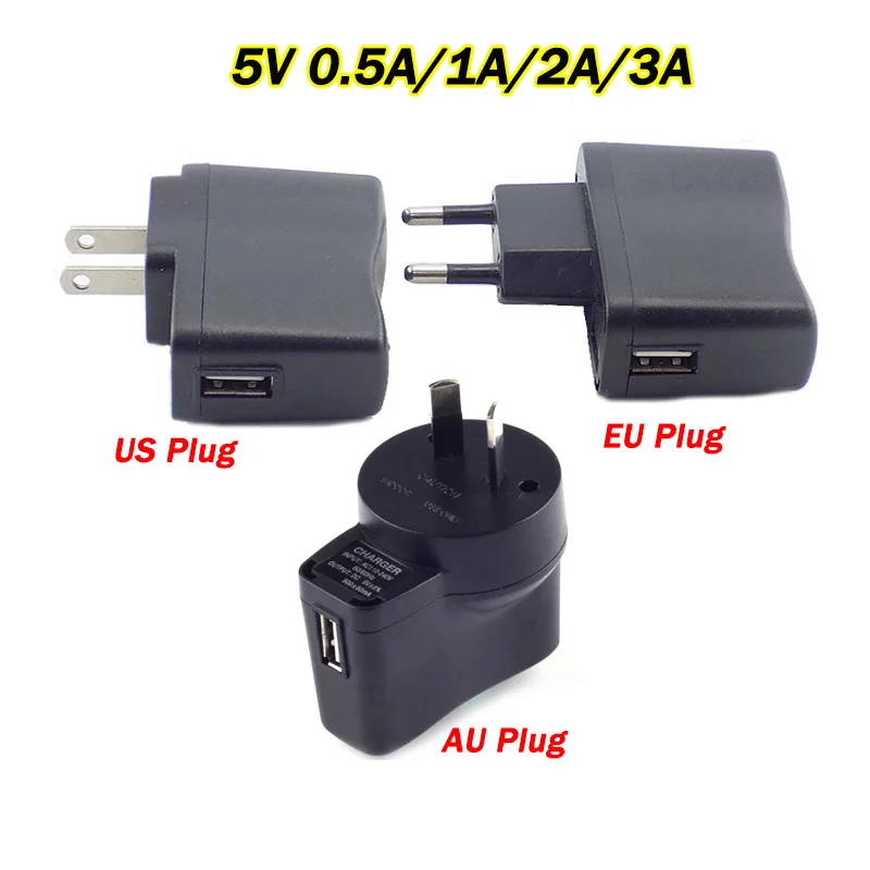5V 0.5A 2A AC DC Micro USB Power plug Adapter Supply Charger for led strip light 