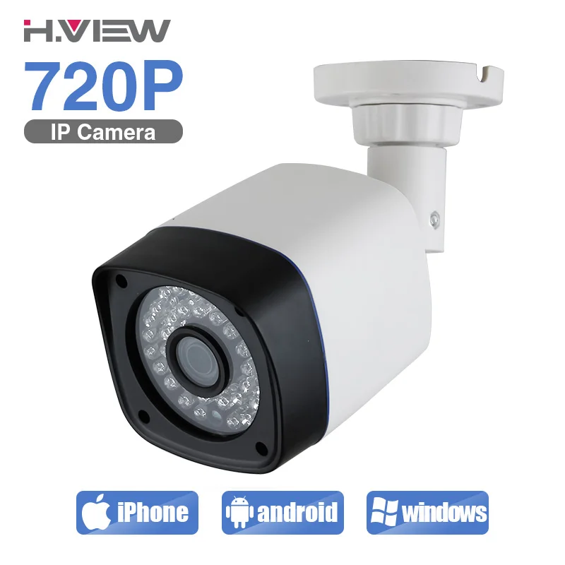 Hot IP Camera Net Wired 720P Outdoor Full HD Waterproof Bullet 3.6mm Lens IR Cut ONVIF ABS Plastic Housing CCTV System | Безопасность и