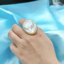 Hutang, 33x24 мм, натуральный перламутр, обручальные кольца, твердые 925 пробы, серебряное кольцо, элегантные жемчужные украшения для женщин, подарок, новинка