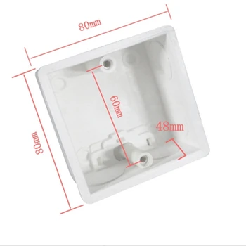 

10pcs External mounting box 80mm * 80mm * 60mm, suitable for 86 standard switch and socket suitable for any position on the wall