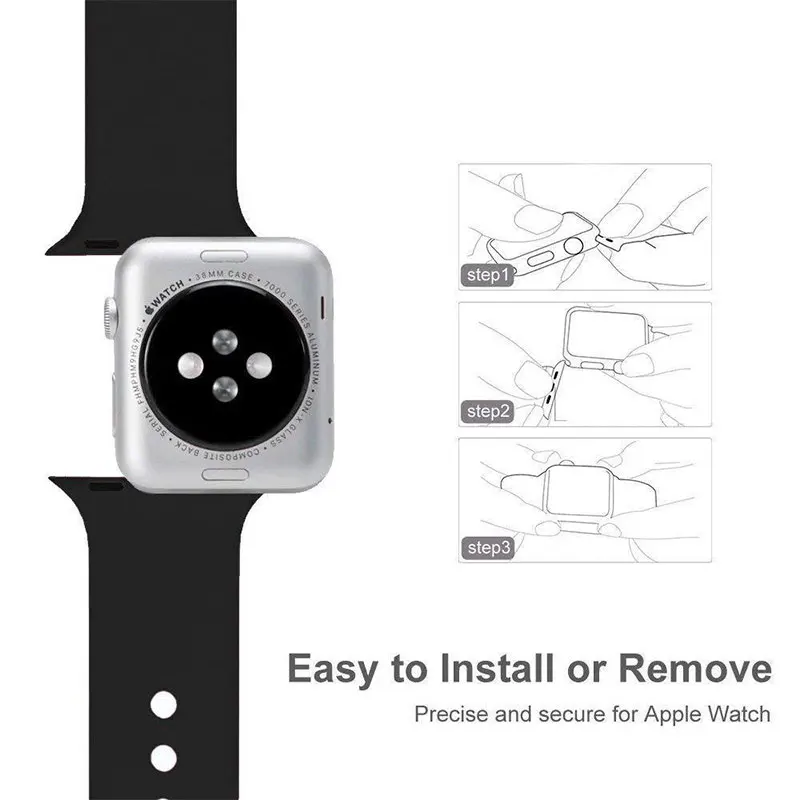 Прочный ремешок для Apple Watch серии 1/2/3 двойная пряжка на запястье сменный мягкий