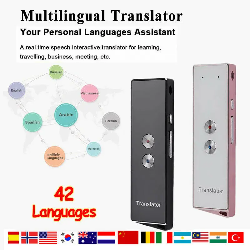 

Portable Intelligent Voice Translators Real Time Multi-Language Translation