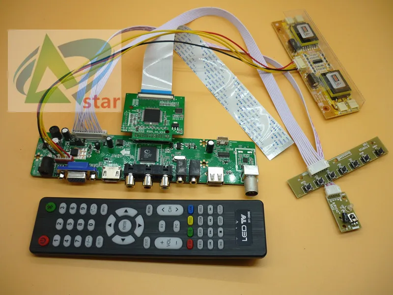 ТВ + HDMI VGA AV USB аудио ЖК дисплей драйвер платы Ши Мэй 22 дюймов A220Z5 1680*1050 55 pin может