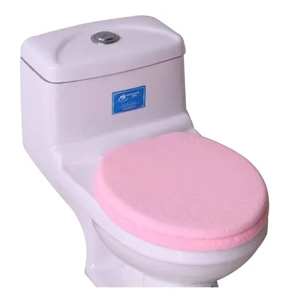 2 шт./компл. Ванная комната однотонные Цвет акрил утолщенной сиденье для унитаза Кнопка Тип коврик для туалета, костюм-двойка U/круглые и квадратные крышка для унитаза крышка Накладка - Цвет: Розовый