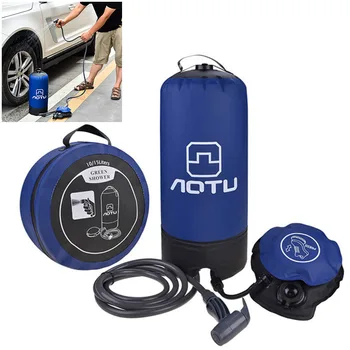 

Shower Bag Portable Pouch Travel Outdoor Storage 11L W/ Foot Pump Camping Set