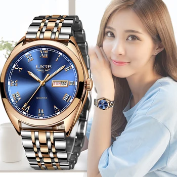 

2019 New LIGE Women Watches Casual Sport Quartz Watch Ladies Top Brand Luxury Stainless Steel Waterproof Watch Relogio Feminino