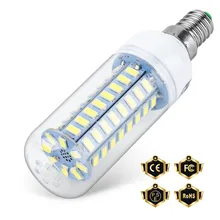 E14 LED Candle Bulb Corn Lamps 220V 24 36 48 56 69 72leds bombillas led e27 para el hogar e14 SMD 5730 Energy saving Lights E27