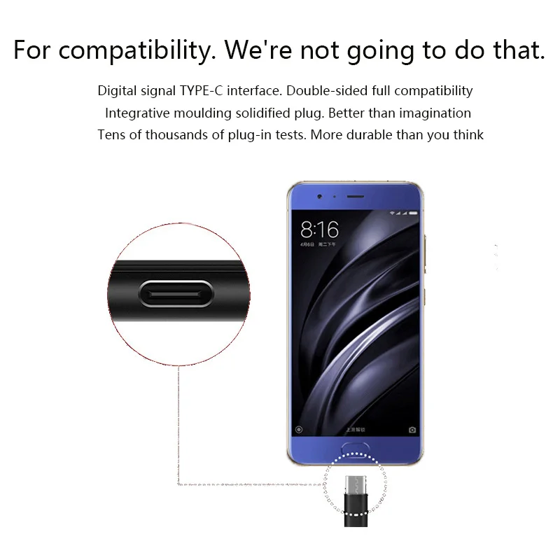 Магнитные наушники вкладыши с разъемом USB Type C металлические микрофоном и